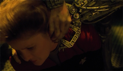 Janeway puts her neck on the line.