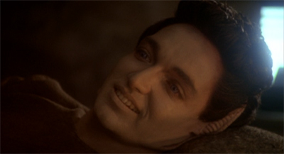 Smiles to go, before he sleeps.