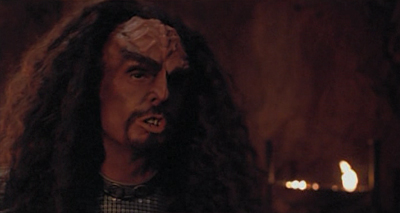 "Although flat-headed Klingons observe different ritual holidays. We're trying to build a ridge between us."