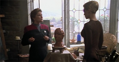 Facing up to each other.