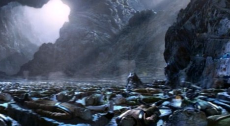 An artist's impression of the audience watching Waking Moments.